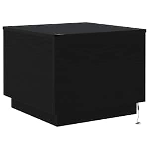 Konferenční stolek vidaXL s LED světly Dub černý 50x50x40 cm - obrázek 9