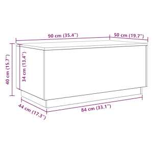 Konferenční stolek vidaXL s LED světly Dub černý 90x50x40 cm - obrázek 13