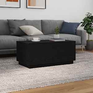 Konferenční stolek vidaXL s LED světly Dub černý 90x50x40 cm - obrázek 4