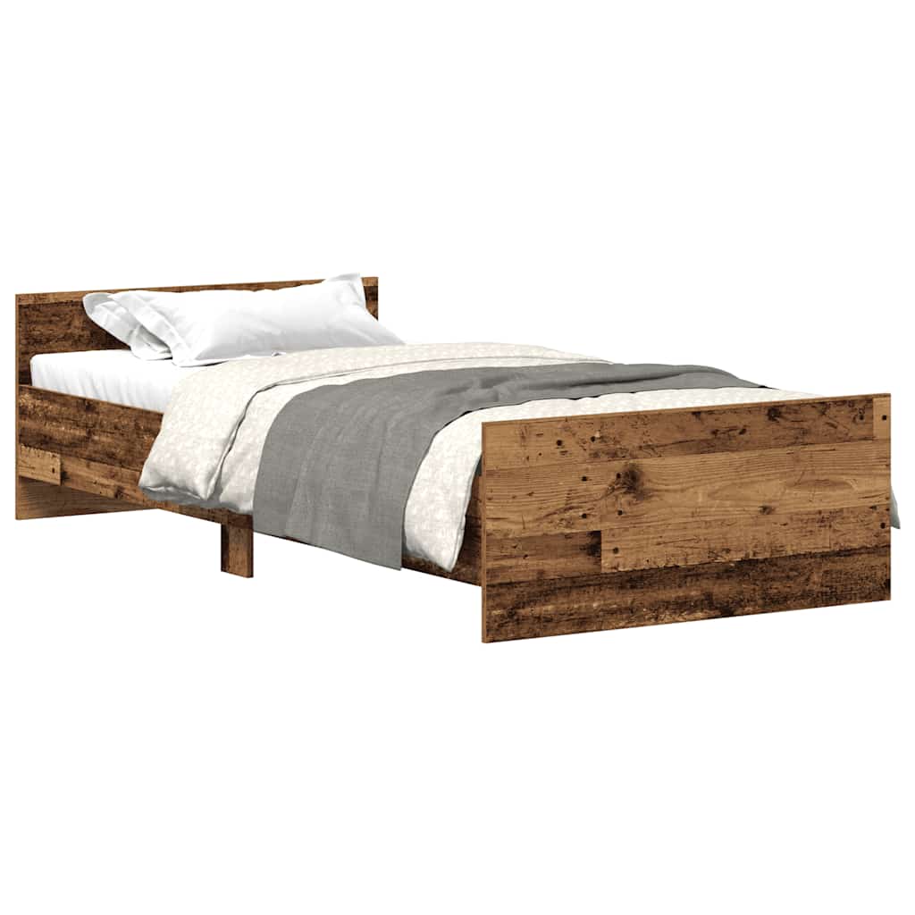 Thumbnail - vidaXL Bettgestell ohne Matratze Altholz-Optik 75x190 cm Holzwerkstoff