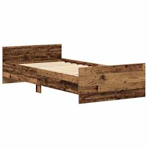 Rám postele bez matrace Staré dřevo 75x190 cm Technické dřevo - obrázek 4