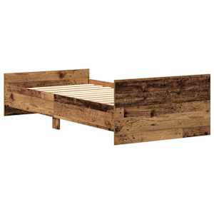 Rám postele bez matrace Staré dřevo 75x190 cm Technické dřevo - obrázek 7