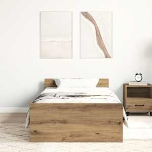 Rám postele bez matrace dub artisan 75x190cm Dřevěné konstrukce - obrázek 3