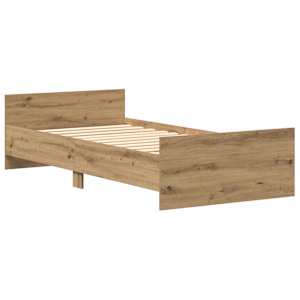Rám postele bez matrace dub artisan 75x190cm Dřevěné konstrukce - obrázek 4