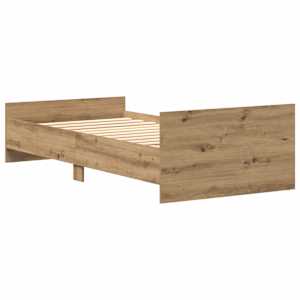 Rám postele bez matrace dub artisan 75x190cm Dřevěné konstrukce - obrázek 7