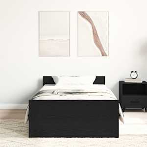 Rám postele bez matrace Dub černý 100x200 cm Dřevěné konstrukce - obrázek 3