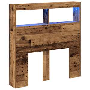 Čelní skříň s LED Staré dřevo 100x17x102 cm - obrázek 3
