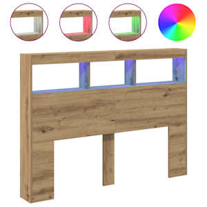 Čelní skříň s LED Artisan Dub 140x17x102 cm - obrázek 2