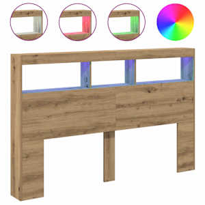 Čelní skříň s LED Artisan Dub 160x17x102 cm - obrázek 2