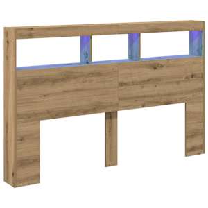 Čelní skříň s LED Artisan Dub 160x17x102 cm - obrázek 3