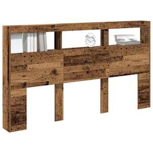 Čelní skříň s LED Staré dřevo 180x17x102 cm - obrázek 5