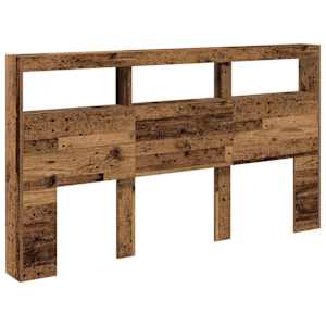 Čelní skříň s LED Staré dřevo 180x17x102 cm - obrázek 6