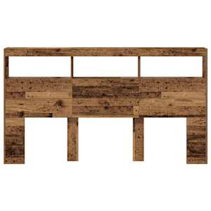 Čelní skříň s LED Staré dřevo 180x17x102 cm - obrázek 7