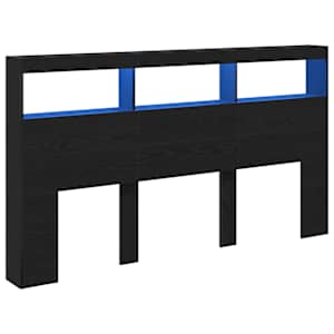 Čelní skříň s LED diodami Dub černý 180x17x102 cm - obrázek 3