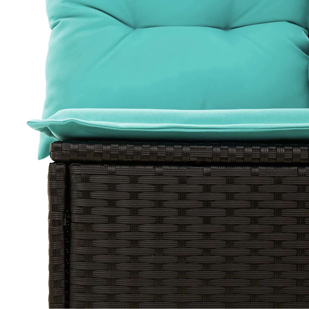 vidaXL 6-tlg. Garten-Sofagarnitur mit Kissen Schwarz Poly Rattan – Bild 9