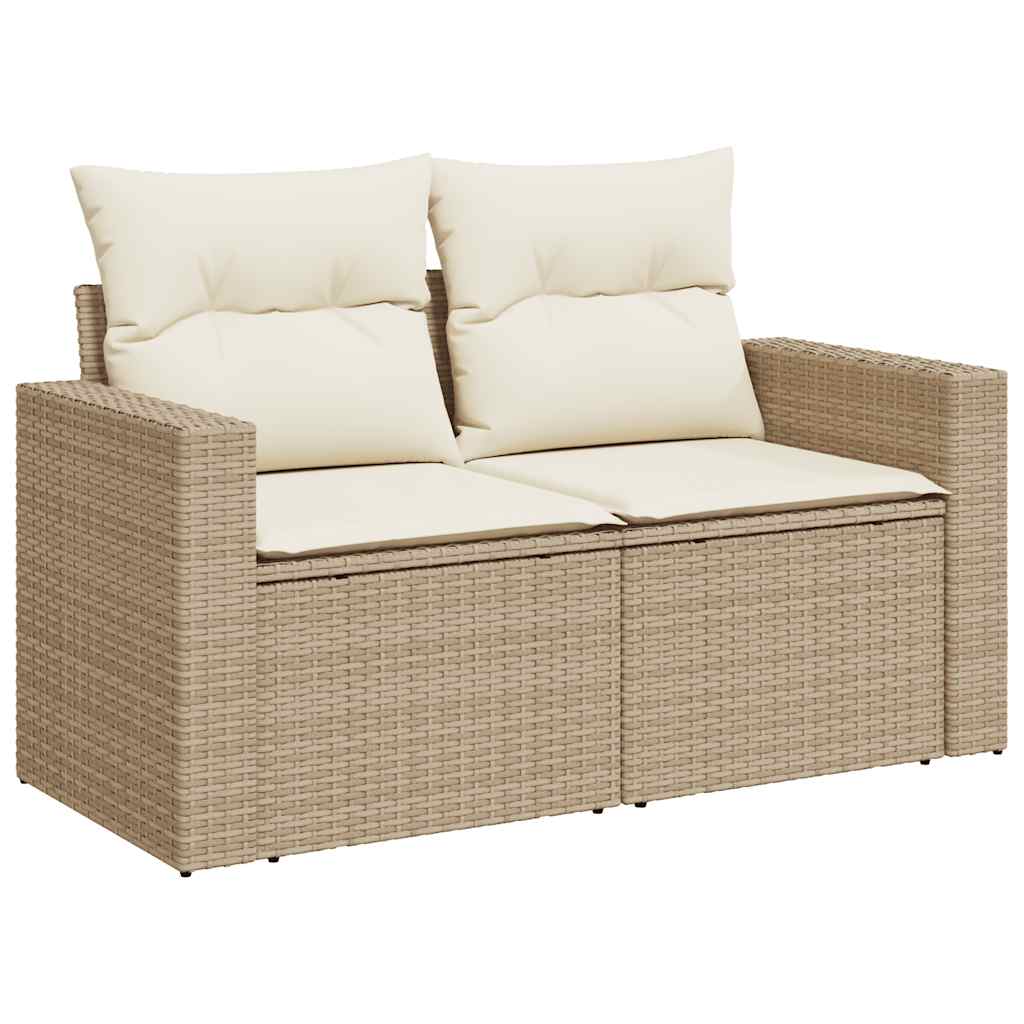 Thumbnail - vidaXL 11-tlg. Garten-Sofagarnitur mit Kissen Beige Poly Rattan