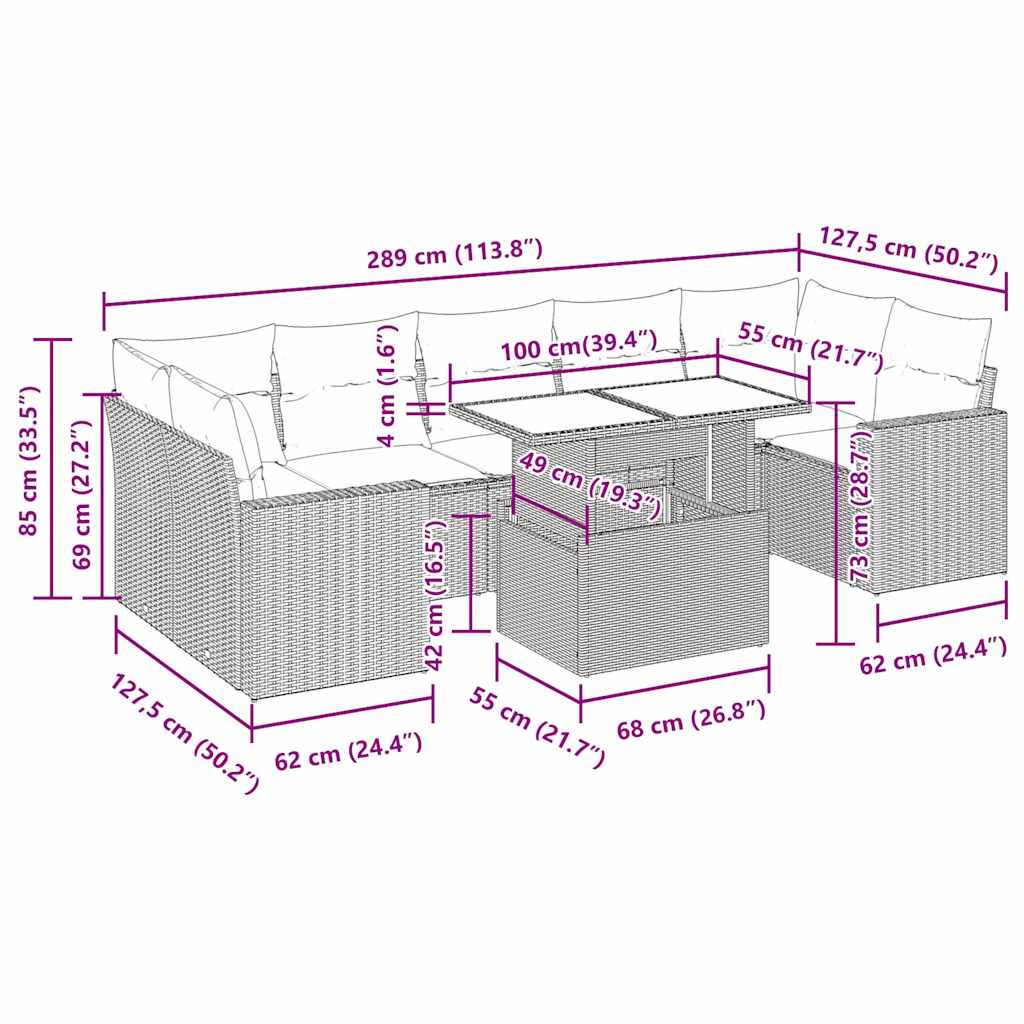 Sort og cremefarvet / med opbevaring - Billede 13