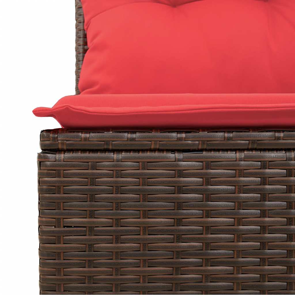 Vidaxl 7-tlg. Garten-sofagarnitur Mit Kissen Schwarz Poly Rattan vidaXL - Bild 17 von 41