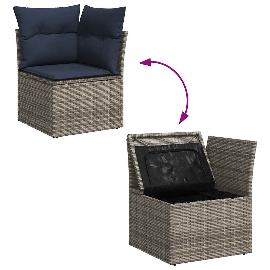 Gartenmöbel Sofa Garnitur Lounge Sitzgruppe Gartenset Poly soldes Rattan Akazie vidaXL