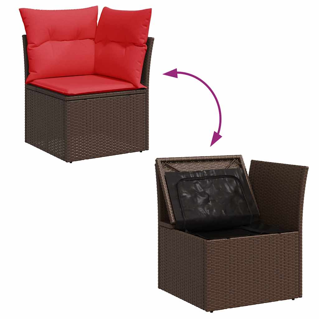 Gartenmöbel Sofa Garnitur Lounge vendu Sitzgruppe Gartenset Poly Rattan Akazie vidaXL