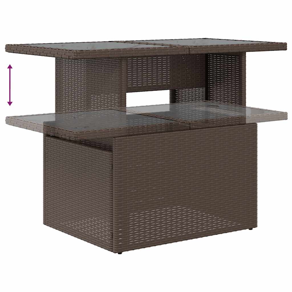 Gartenmöbel Sofa Garnitur outlet Lounge Sitzgruppe Gartenset Poly Rattan Akazie vidaXL