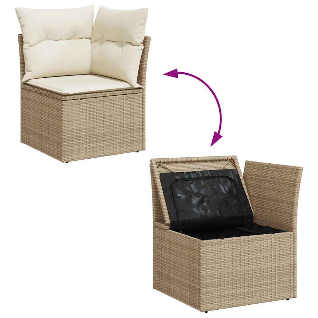 Vidaxl Gartenmöbel Sofa Garnitur Sitzgruppe Lounge 10-tlg. Schwarz Poly Rattan v - Bild 20 von 96