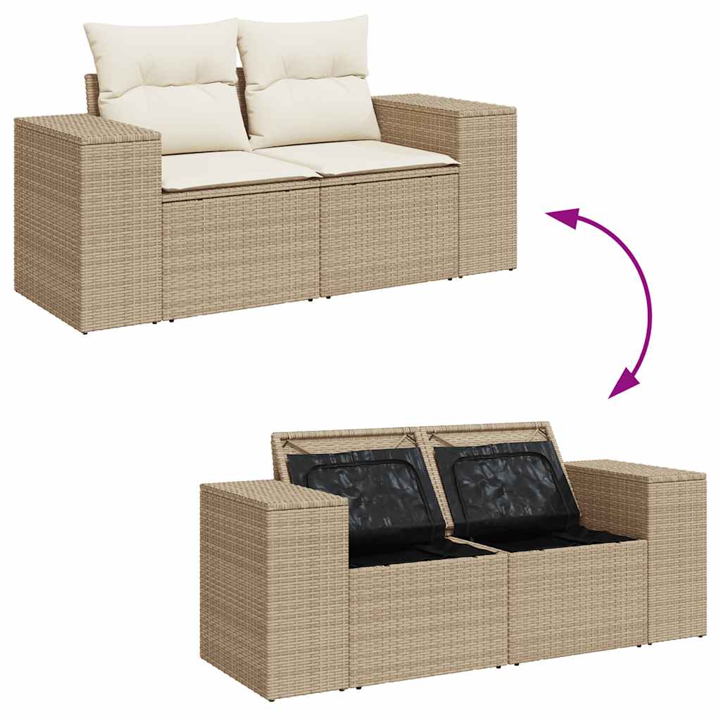 Vidaxl Gartenmöbel Sofa Garnitur Sitzgruppe Lounge 10-tlg. Schwarz Poly Rattan v - Bild 22 von 96