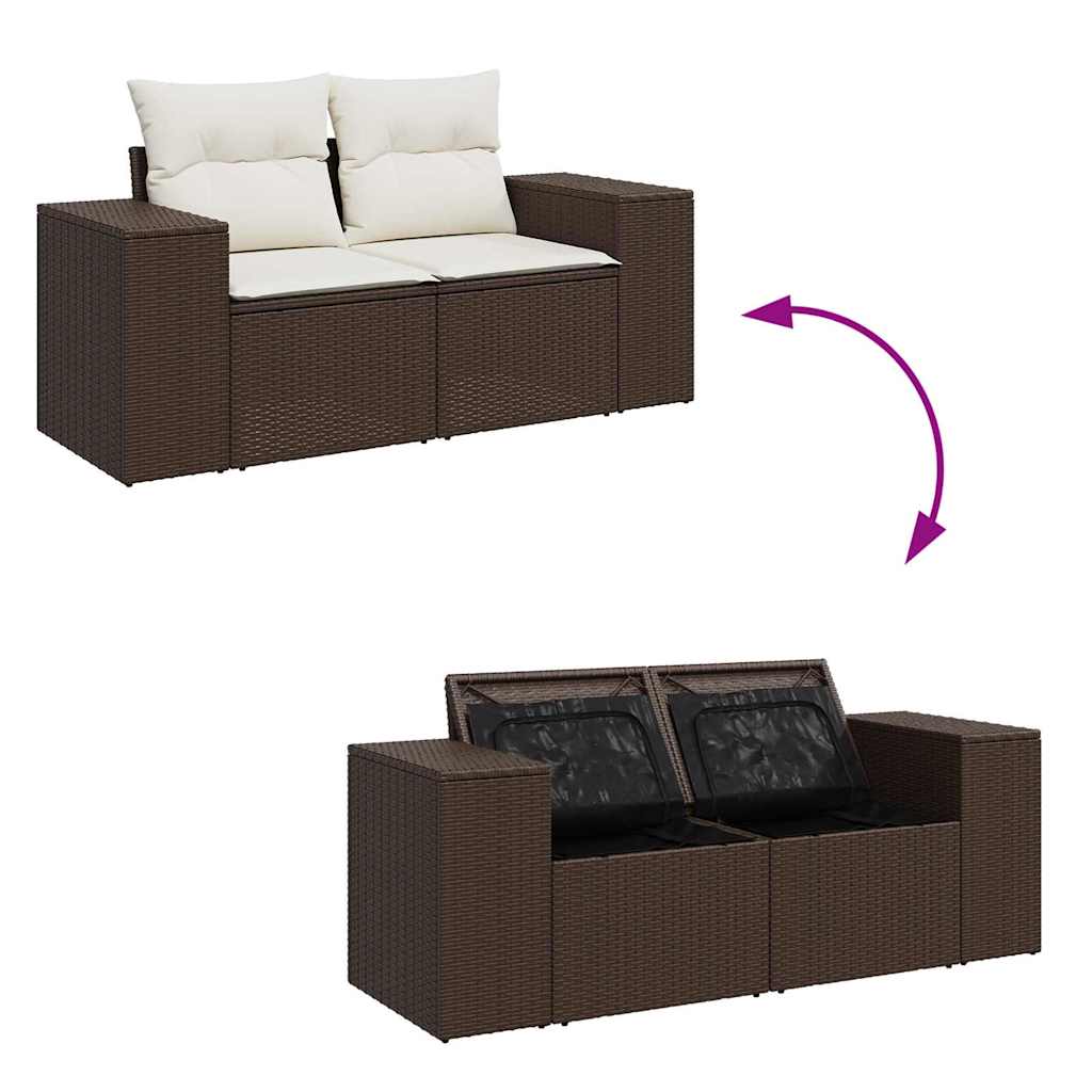 Vidaxl Gartenmöbel Sofa Garnitur Sitzgruppe Lounge 10-tlg. Schwarz Poly Rattan v - Bild 46 von 96