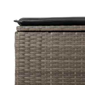 7dílná zahradní sedací souprava s poduškami šedá polyratan - obrázek 13