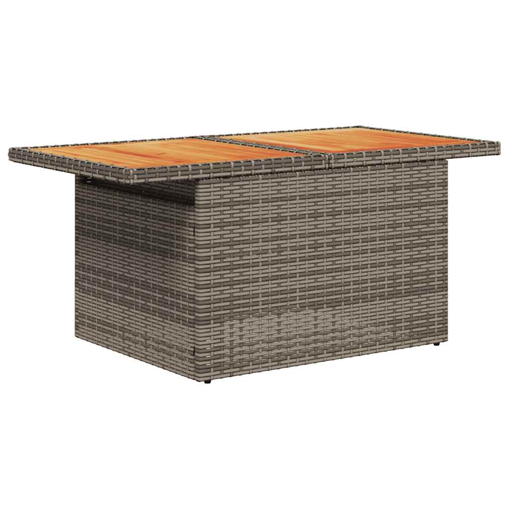vidaXL 6-delige Loungeset met kussens poly rattan grijs afbeelding