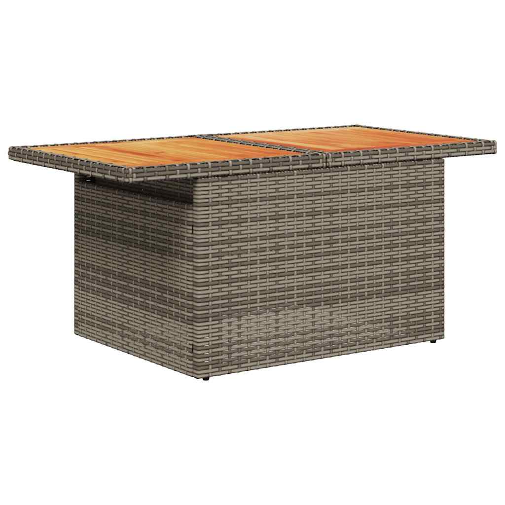 vidaXL 7-delige Loungeset met kussens poly rattan acacia grijs afbeelding
