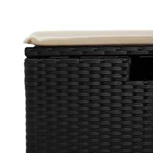 Vrtna sedežna garnitura z blazinami 6-delna črn ratan/akacija - slika 13