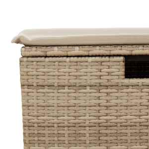 Vrtna sedežna garnitura z blazinami 6-delna bež ratan/akacija - slika 12