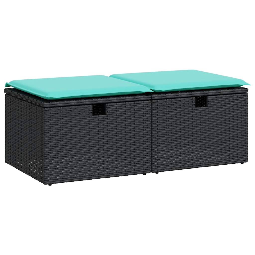 vidaXL Set mobilier de grădină cu perne, 2 piese poliratan/lemn acacia