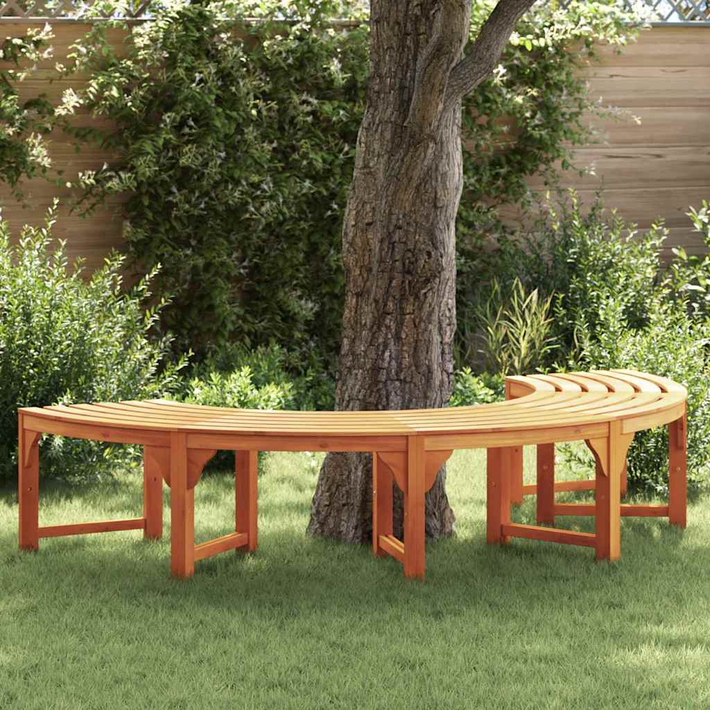 vidaXL Bancă cu arbori Maro 160 x 160 x 45cm Lemn masiv de eucalipt