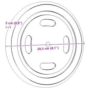 Prostorová kola s kolem 2 pcs Hnědá 20,5 x 20,5 x 2 cm - obrázek 9