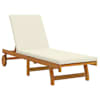 vidaXL Lamamistool Pruun ja kreem 199 x 63 x 85 cm Tugev akatsiapuu