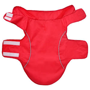 Pláštěnka pro psy s reflexními proužky polyester červená XXS - obrázek 4