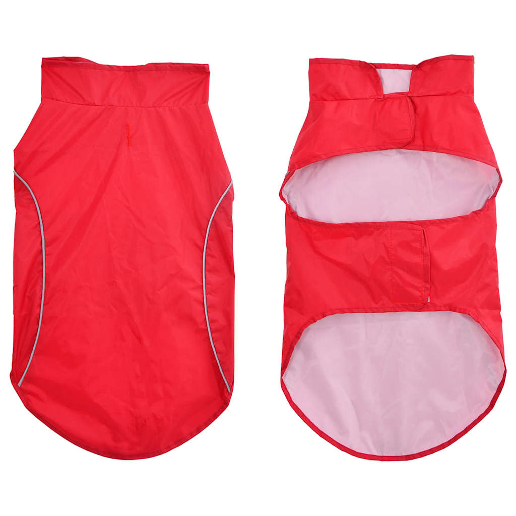 Thumbnail - vidaXL Hunde Regenmantel mit Reflexstreifen Polyester Rot XL