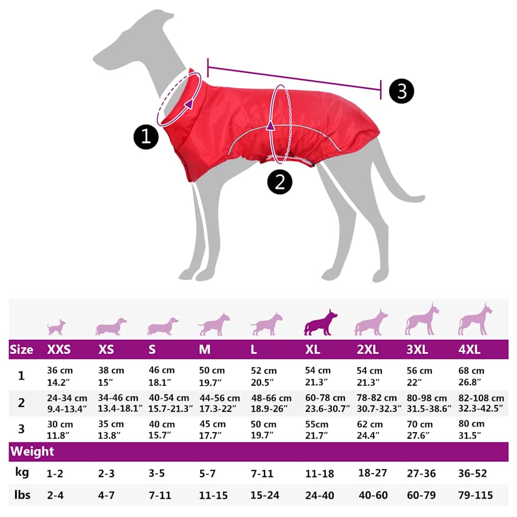 Hondenregenjas met reflecterende strepen Polyester Rood XL image 13