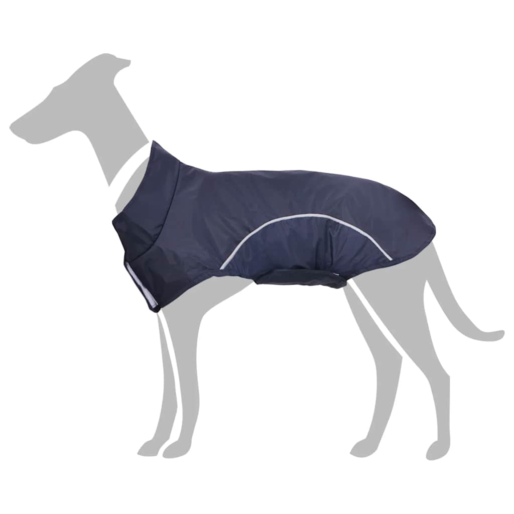 vidaXL Hunde Regenmantel mit Reflexstreifen Polyester Marineblau XXS