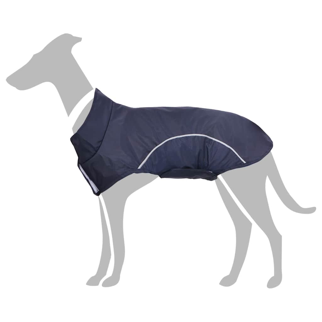 vidaXL Hunde Regenmantel mit Reflexstreifen Polyester Marineblau M