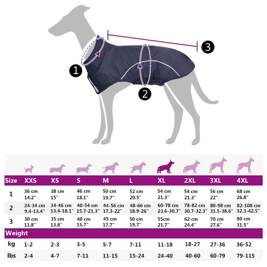 Hondenregenjas met reflecterende strips polyester blauw XL image 13
