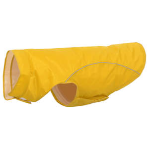 Pláštěnka pro psy s reflexními proužky polyester žlutá 3XL - obrázek 2