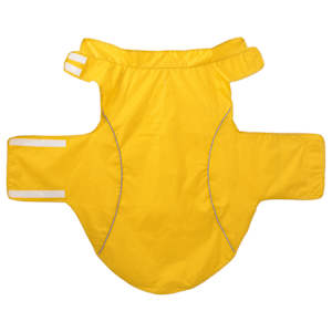 Pláštěnka pro psy s reflexními proužky polyester žlutá 3XL - obrázek 4