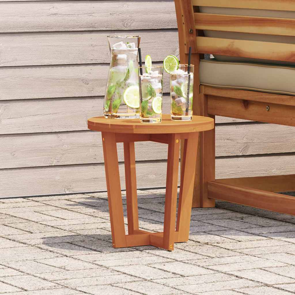 vidaXL Garten-Beistelltisch Rund Ø40x40 cm Massivholz Akazie