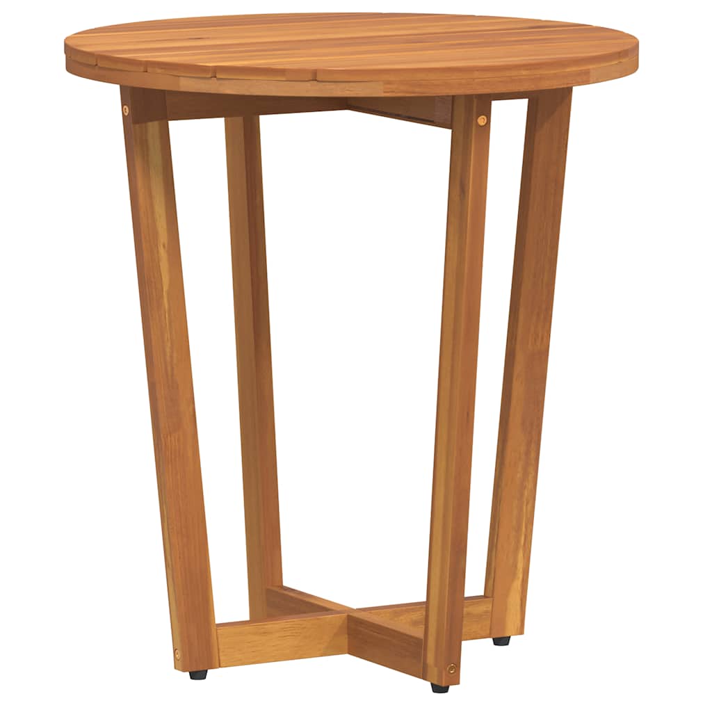 VidaXL Tuinbijzettafel Rond Ø55x60 Cm Massief Acaciahout