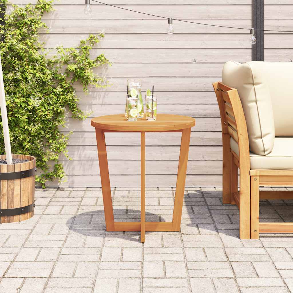 vidaXL Tuinbijzettafel rond Ø70x75 cm massief acaciahout