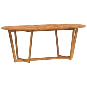 Zahradní jídelní stůl oválný 200 x 90 x 75 cm masivní akácie - obrázek 2