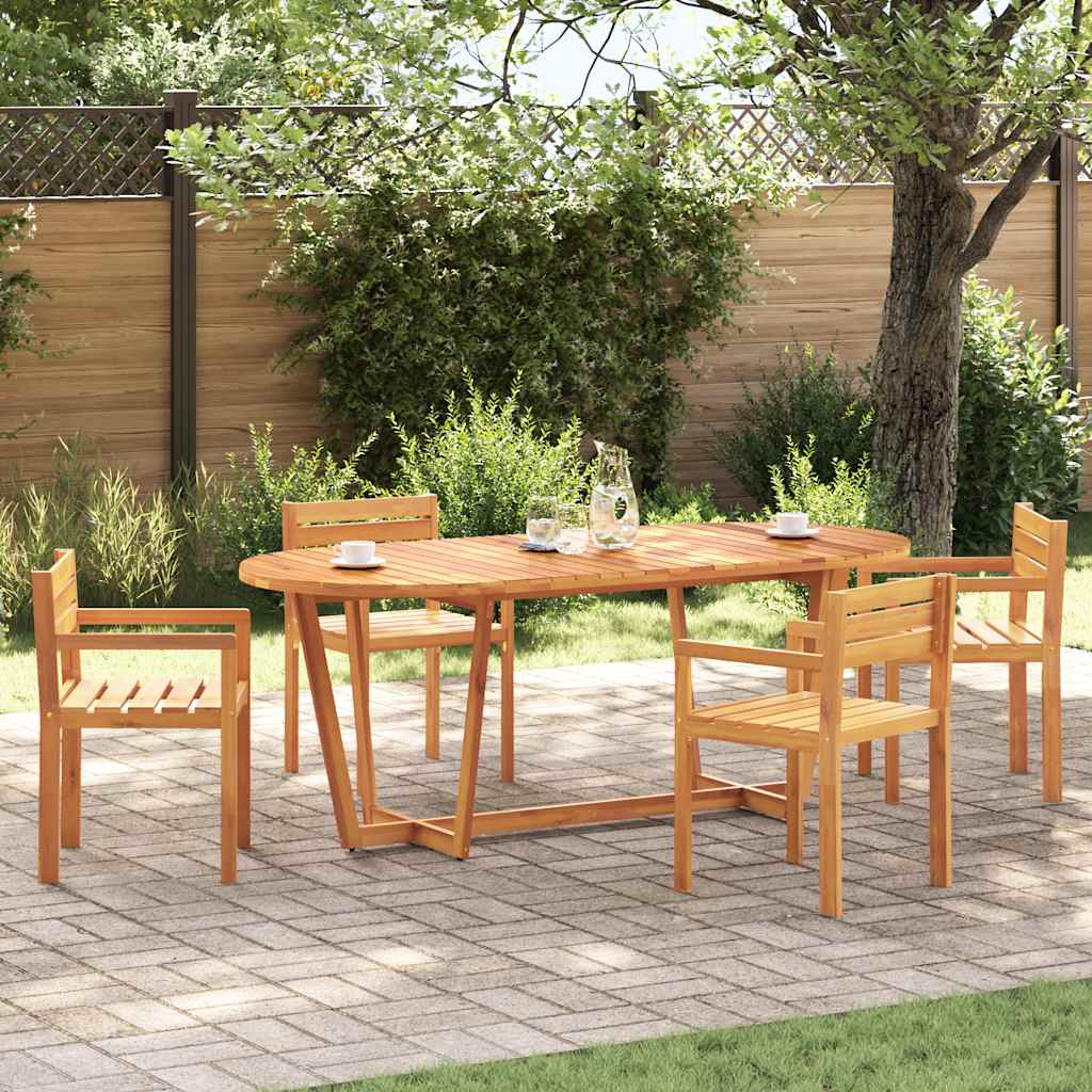 vidaXL Tuintafel ovaal 200x90x75 cm massief acaciahout